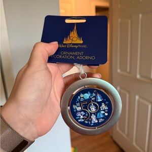 Disney Mickey Mouse Celebration Ornament - Blue and Silver